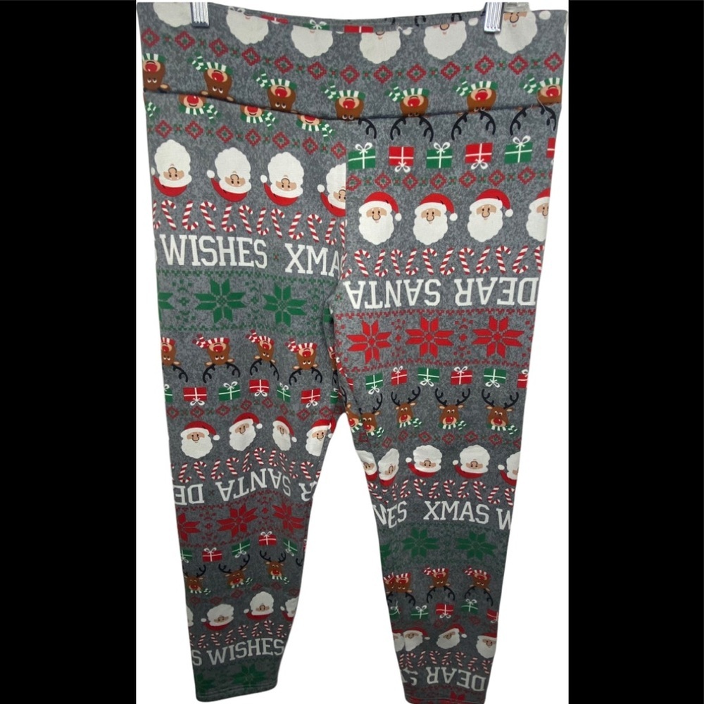 No Boundaries Christmas Holiday Pajama Pants Fleece Juniors Gray XL/XG (15-17)